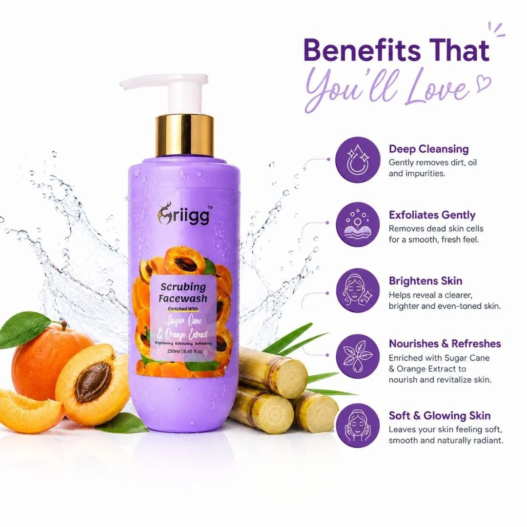 MRIIGG Scrubbing Facewash with Vitamin C & Apricot 250ml