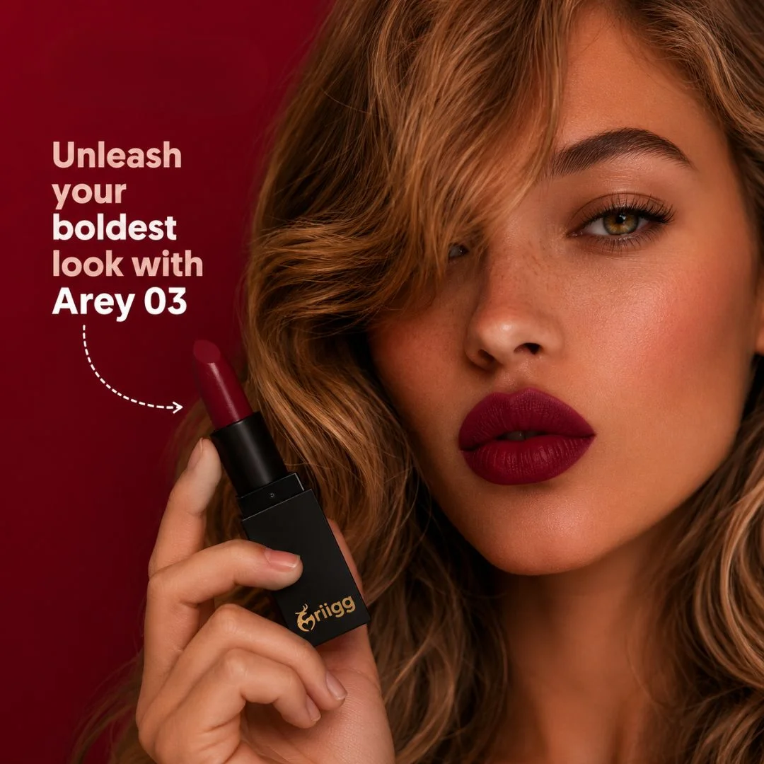 Mriigg Matte Lipstick Shade No. 03 Arey | Long Lasting Rich Color Lipstick