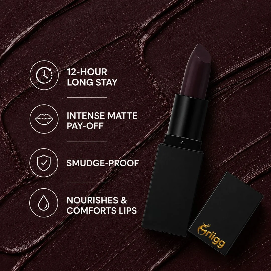Mriigg Matte Lipstick Shade 04 Holly | Long Lasting, Smooth & Creamy Texture