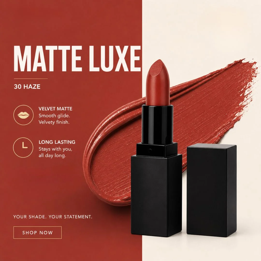 Mriigg Matte Luxe Lipstick Shade 30 Haze | Velvet Matte Finish | Long Lasting Lipstick