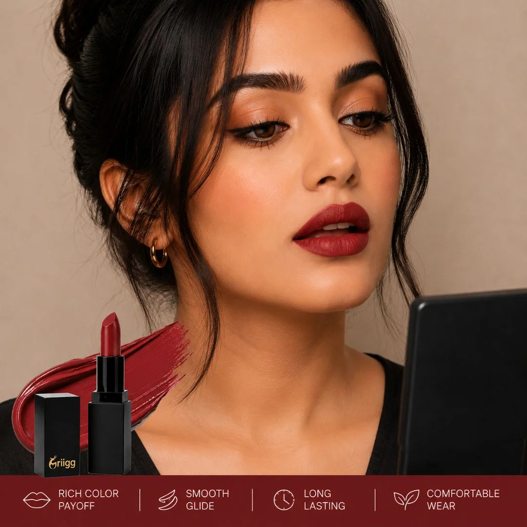 Mriigg Matte Lipstick Shade 29 Dnight | Deep Red Lipstick | Intense Matte Finish