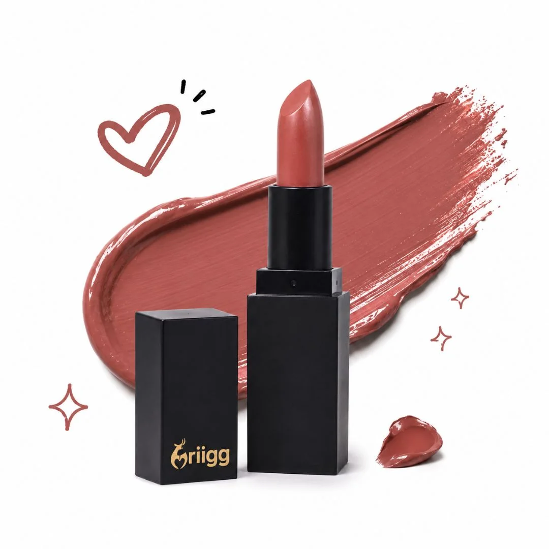 Mriigg Matte Lipstick Shade 28 Tickle | Rosy Nude Lip Color | Rich Pigment