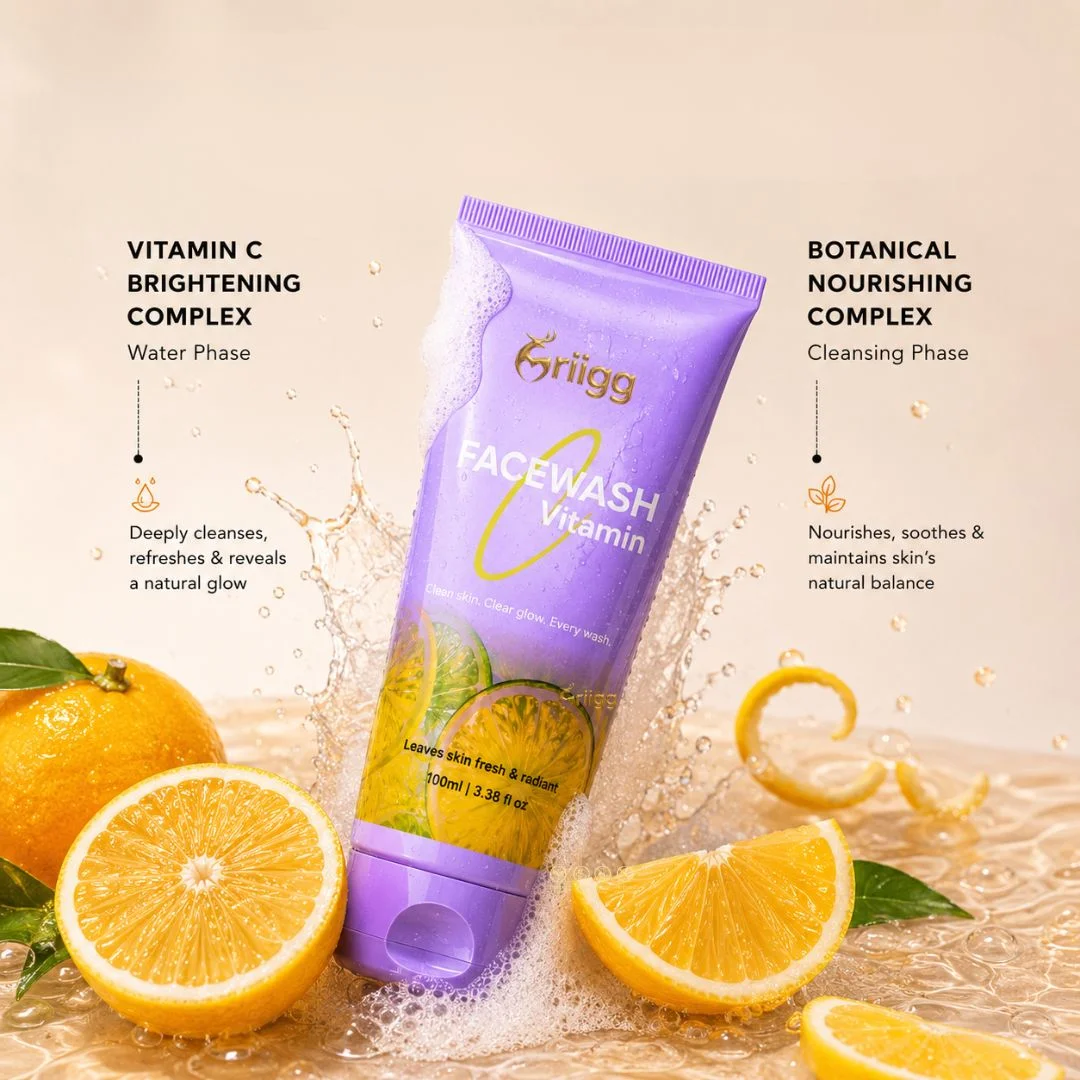 MRIIGG Vitamin C Facewash for Bright & Glowing Skin | Deep Cleansing Face Wash 100ml