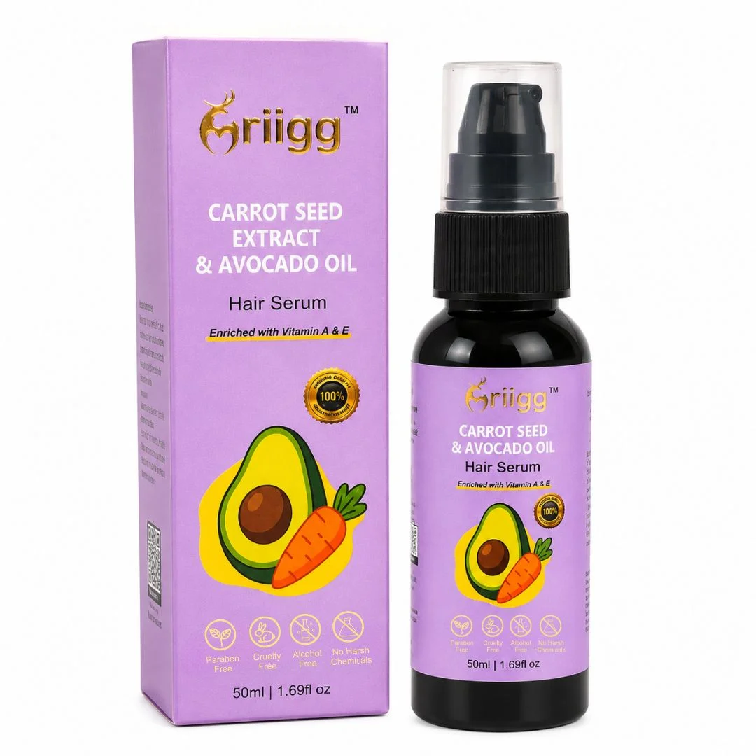 MRIIGG Carrot Seed & Avocado Oil Hair Serum with Vitamin A + E 50ml