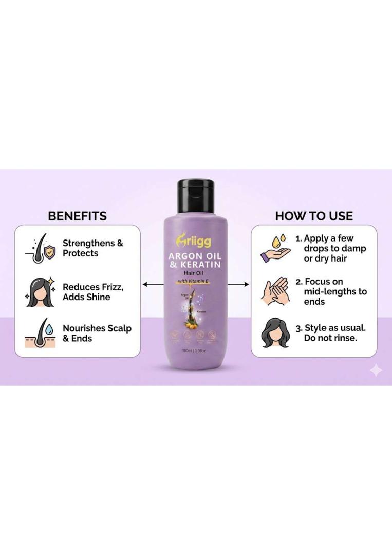 MRIIGG Argan Oil & Keratin Hair Oil 100ml