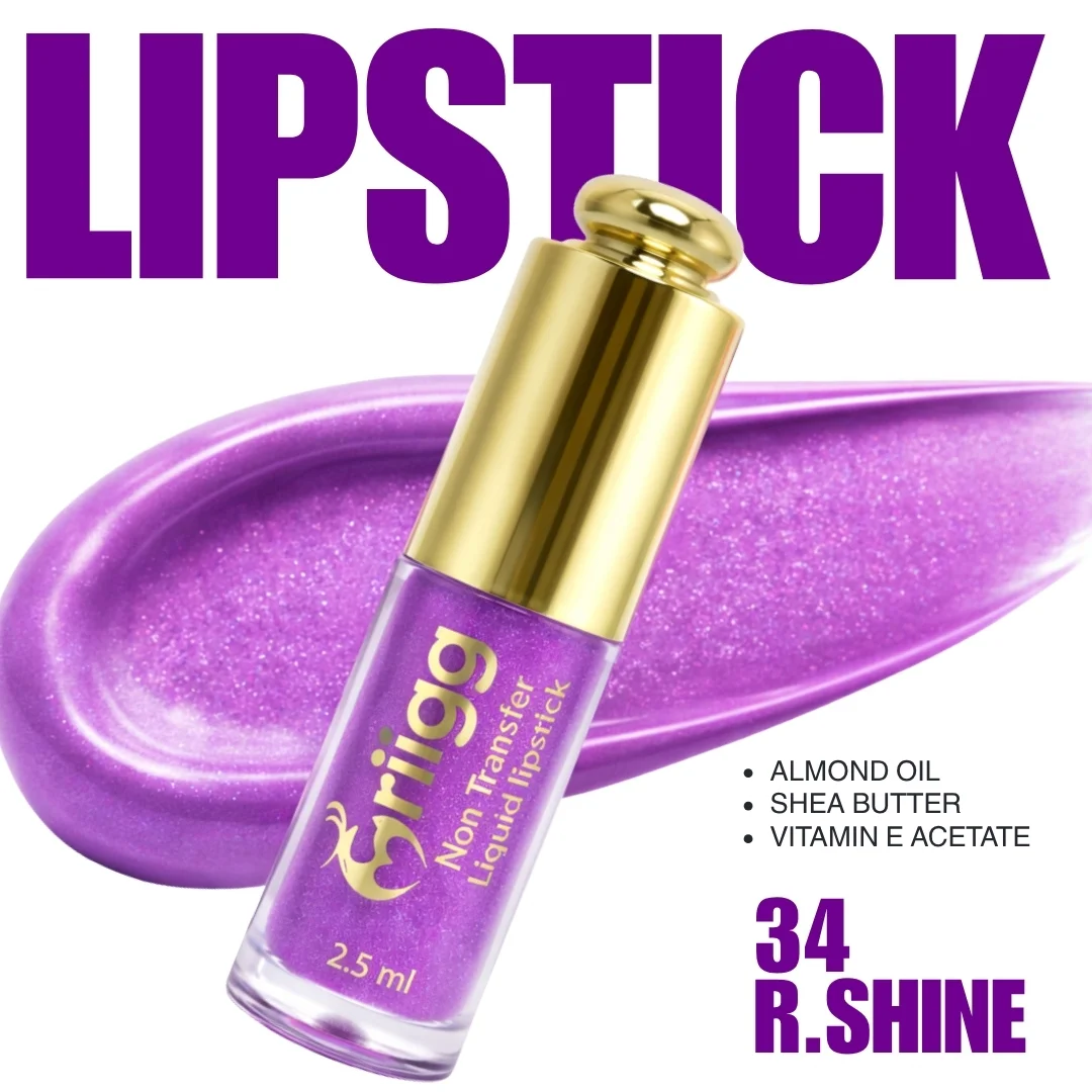 MRIIGG Non-Transfer Liquid Lipstick shade 34 R. Shine