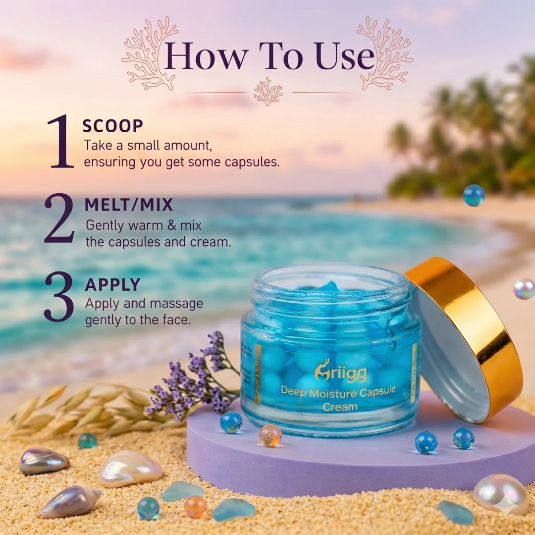 Mriigg Deep Moisture Capsule Cream with Vitamin E for Dry Skin 50gm