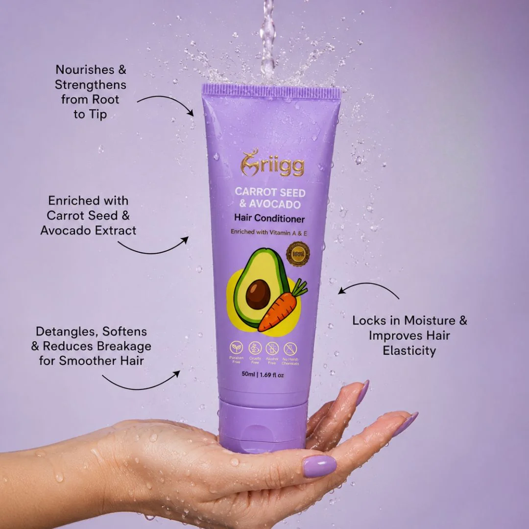 MRIIGG Carrot Seed & Avocado Oil Hair Conditioner with Vitamin A + E 50ml