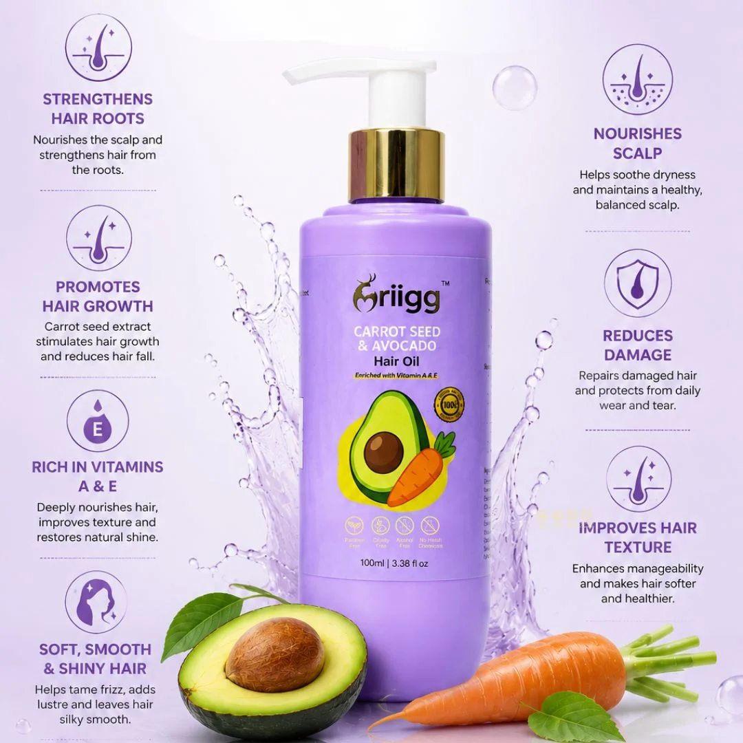 MRIIGG Carrot Seed & Avocado Oil Hair Oil 100ml