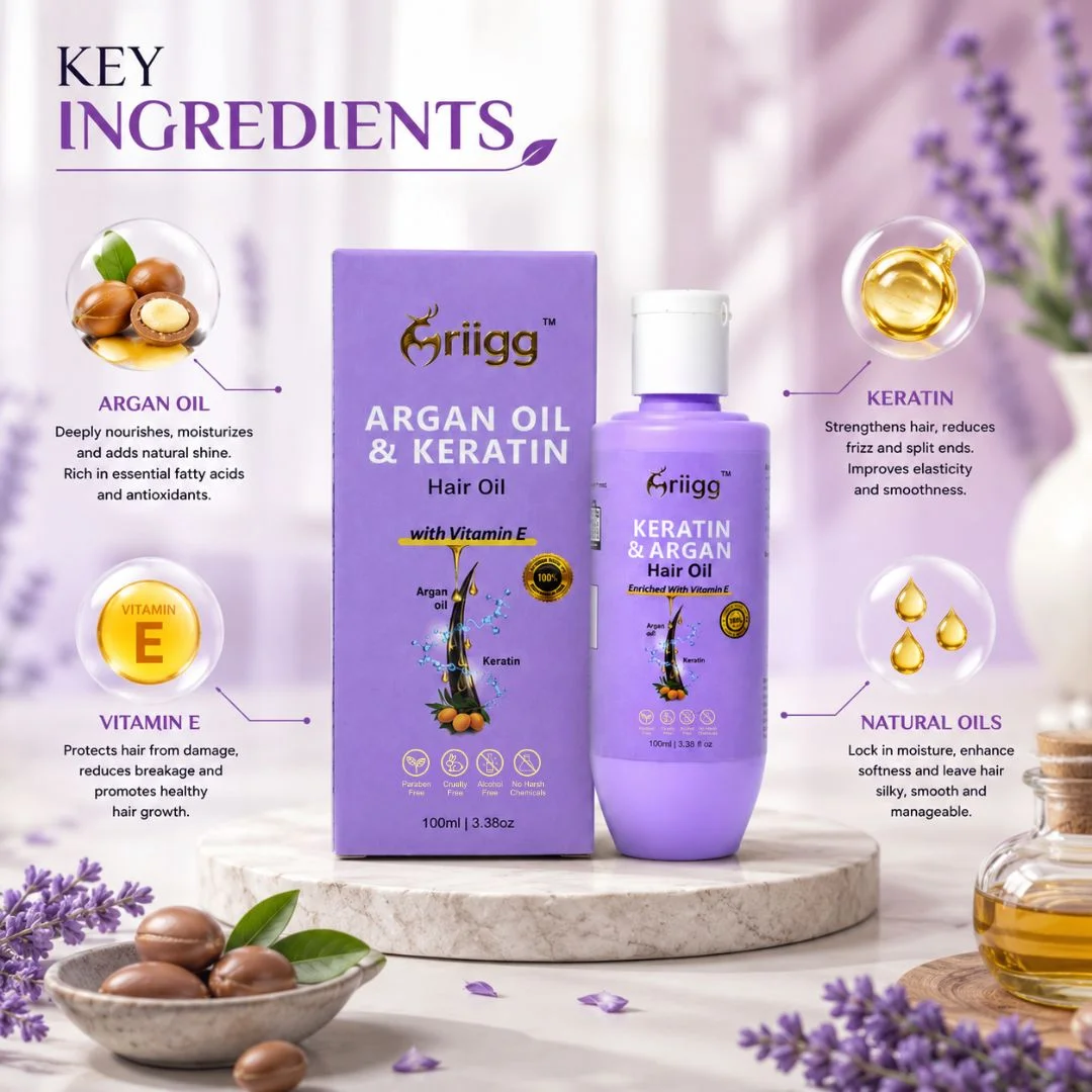 MRIIGG Argan Oil & Keratin Hair Oil 100ml
