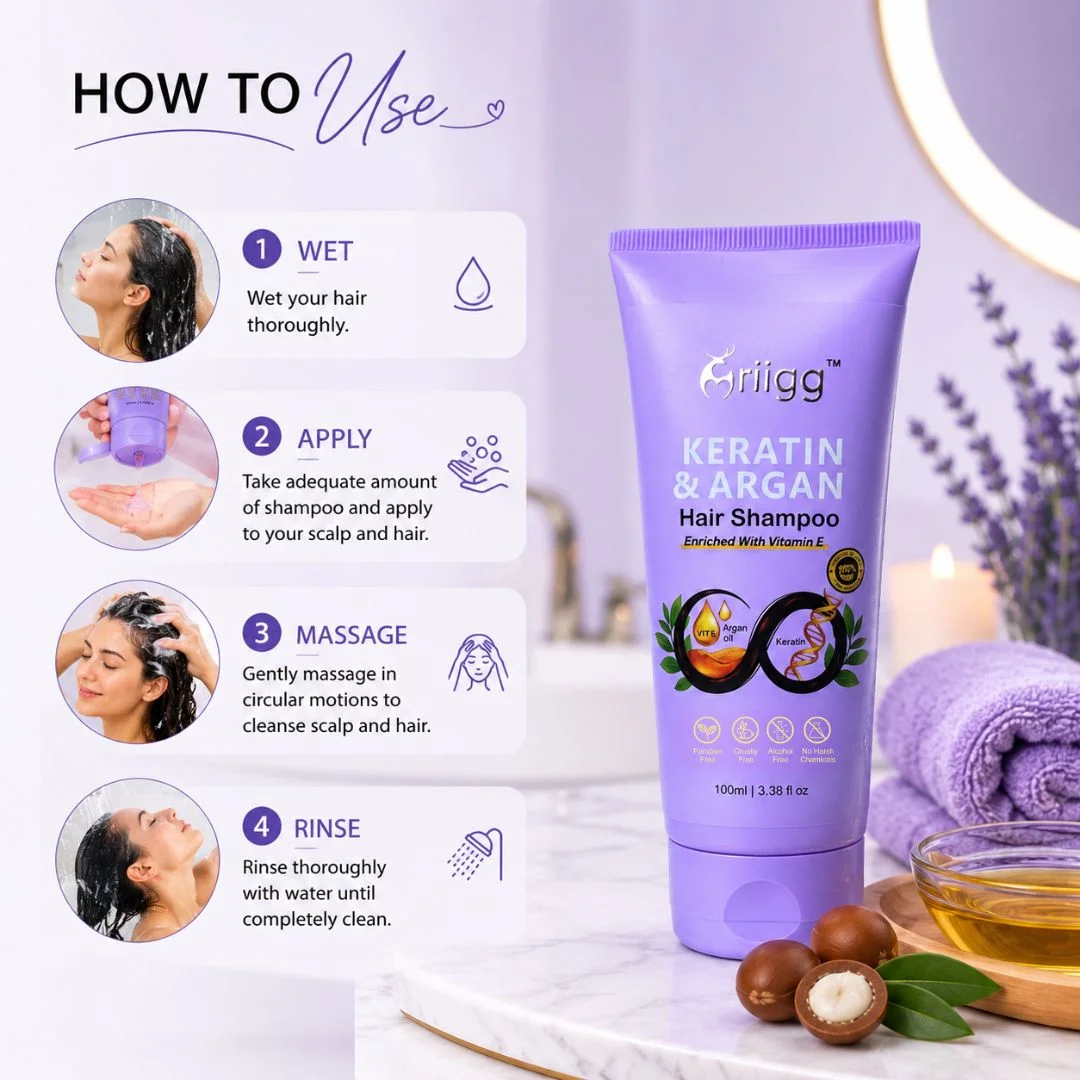 MRIIGG Argan Oil & Keratin Hair Shampoo 100 ML