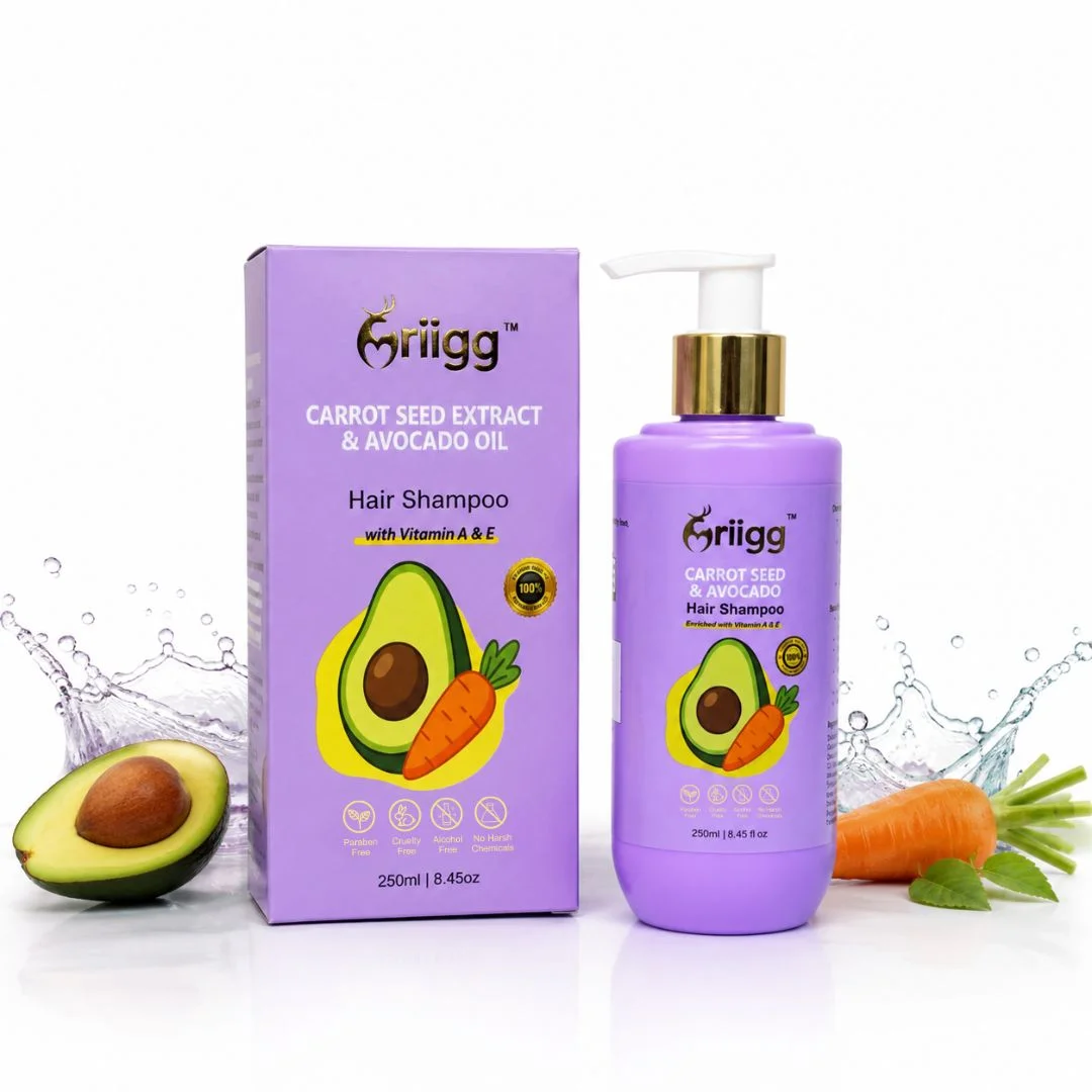 MRIIGG Carrot Seed & Avocado Oil Hair Shampoo with Vitamin A + E 250ml