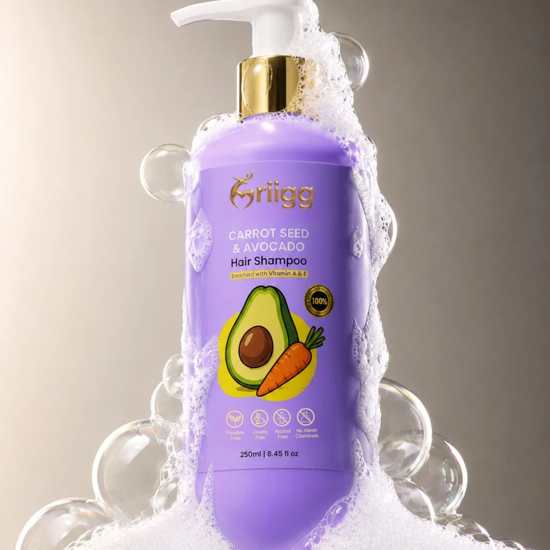 MRIIGG Carrot Seed & Avocado Oil Hair Shampoo with Vitamin A + E 250ml