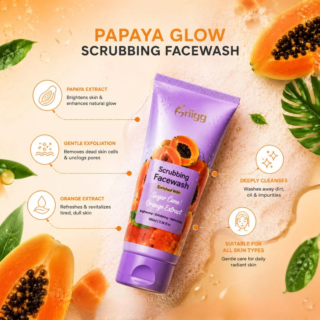 MRIIGG Scrubbing Facewash with Vitamin C & Apricot 100ml
